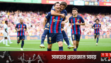 লেভানদোভস্কির নৈপুণ্যে ফের চেনা ছন্দে বার্সেলোনা