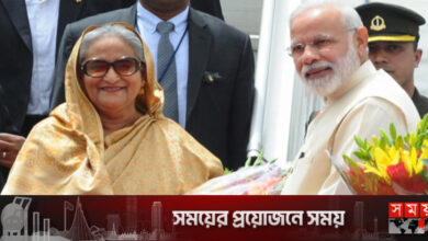 শেখ হাসিনাকে মোদির অভ্যর্থনা