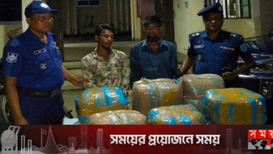 ফরিদপুরে ২৫ কেজি গাঁজাসহ আটক ২