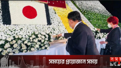 শিনজো আবেকে শেষ শ্রদ্ধা
