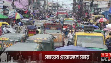 চৌমুহনীর অসহনীয় যানজটে নাকাল নোয়াখালীবাসী