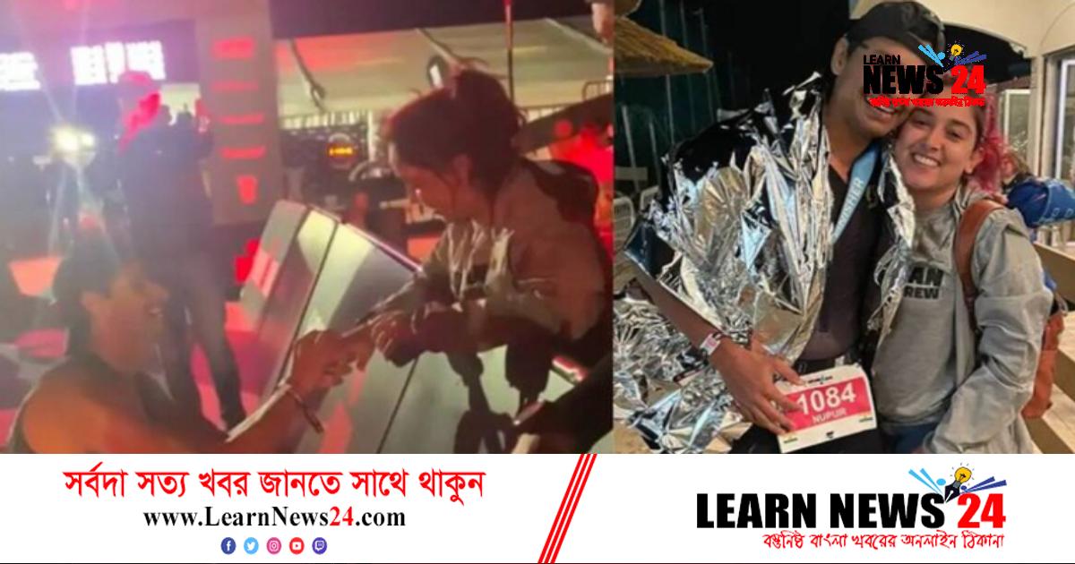 ফিল্মি স্টাইলে বাগদানের আংটি পরলেন আমিরকন্যা