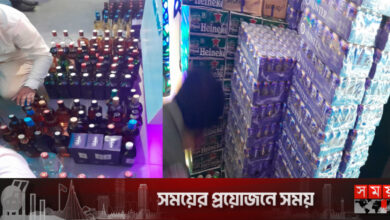 উত্তরায় বারে অভিযান, সাড়ে পাঁচ হাজার বোতল বিদেশি মদ জব্দ