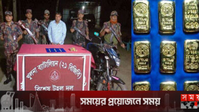 মোটরসাইকেলে ৭৩ লাখ টাকা স্বর্ণের বার, একজন আটক