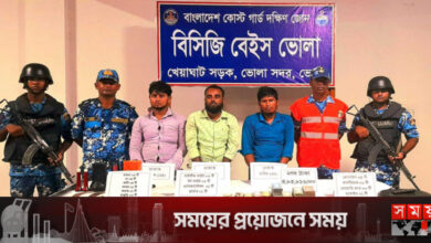 ভোলায় অস্ত্রসহ বাহাদুর বাহিনীর তিন সদস্য আটক