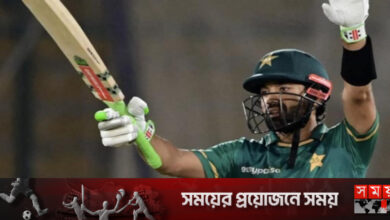 রিজওয়ানের ফিফটিতে বড় সংগ্রহের দিকে পাকিস্তান