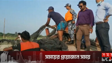 নোয়াখালীতে দেড় লাখ মিটার জাল পুড়িয়ে ধ্বংস
