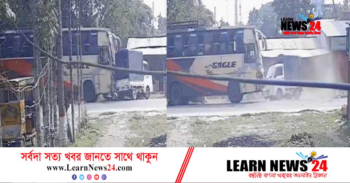 বরিশালে ঈগল পরিবহনের বাসের ধাক্কায় ৩ টহল পুলিশ আহত