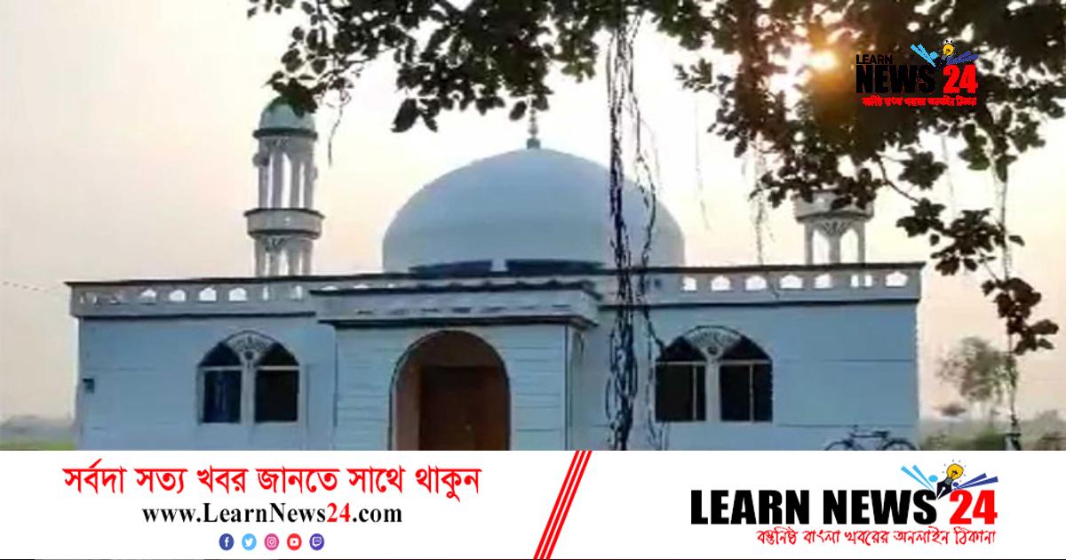 সবুজের মাঝে চোখজুড়ানো নান্দনিক মসজিদ