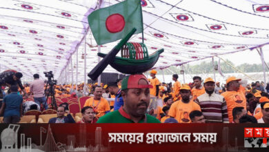 আলীর মাথায় নৌকা, হাতে উন্নয়নের প্ল্যাকার্ড