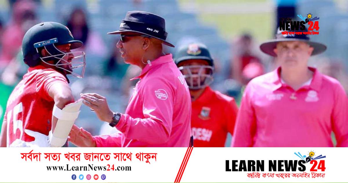 বিতর্কের ম্যাচে বড় সংগ্রহ পেল না বাংলাদেশ