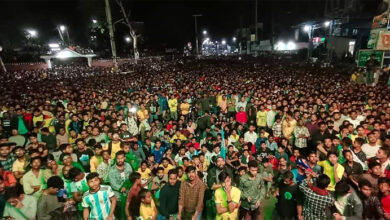 ফেনীর ২৫ ফুটের এলইডি স্ক্রিন যেন বিশ্বকাপের মাঠ