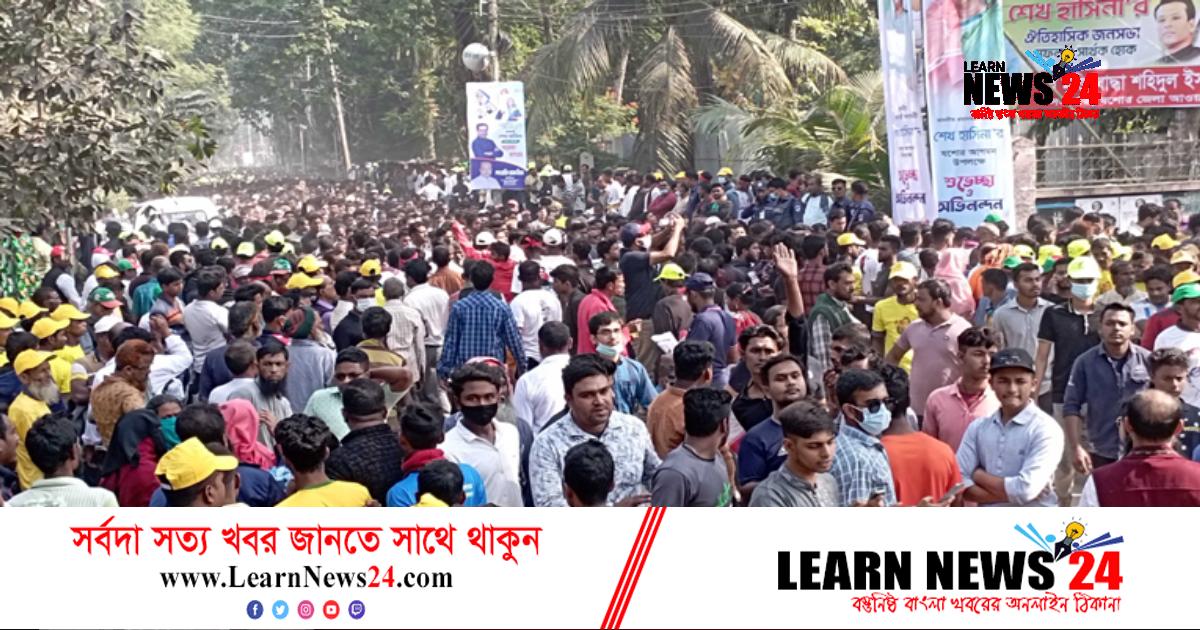 যশোরে প্রধানমন্ত্রীর জনসভায় মানুষের ঢল