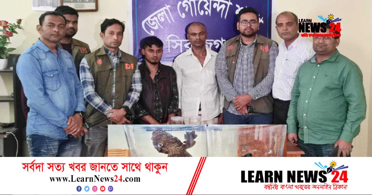 সিরাজগঞ্জে বিরল প্রজাতির তক্ষকসহ ২ জন আটক