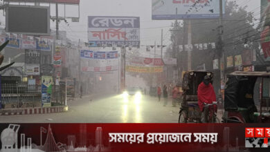 রংপুরে বৃষ্টির মতো ঝরছে কুয়াশা