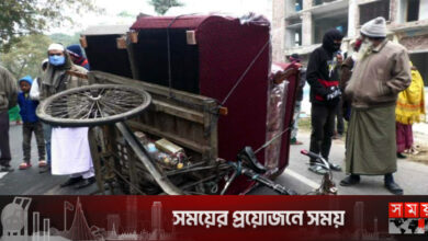 নাটোরে বালুবাহী ট্রাকের চাপায় ভ্যানচালক নিহত